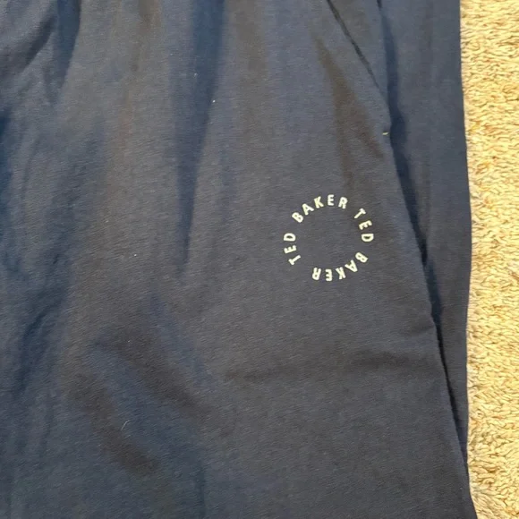 Ted Baker Navy Blue Sweatpants with Red Drawstring - Picture 4 of 10